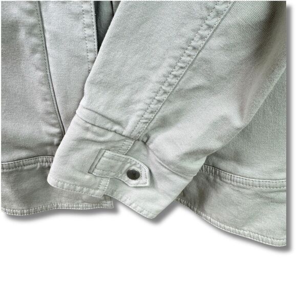 Pendleton Utility Jacket Beige Womens Sz 6 Cotton Blend Military Epaulettes Zip - Picture 8 of 13